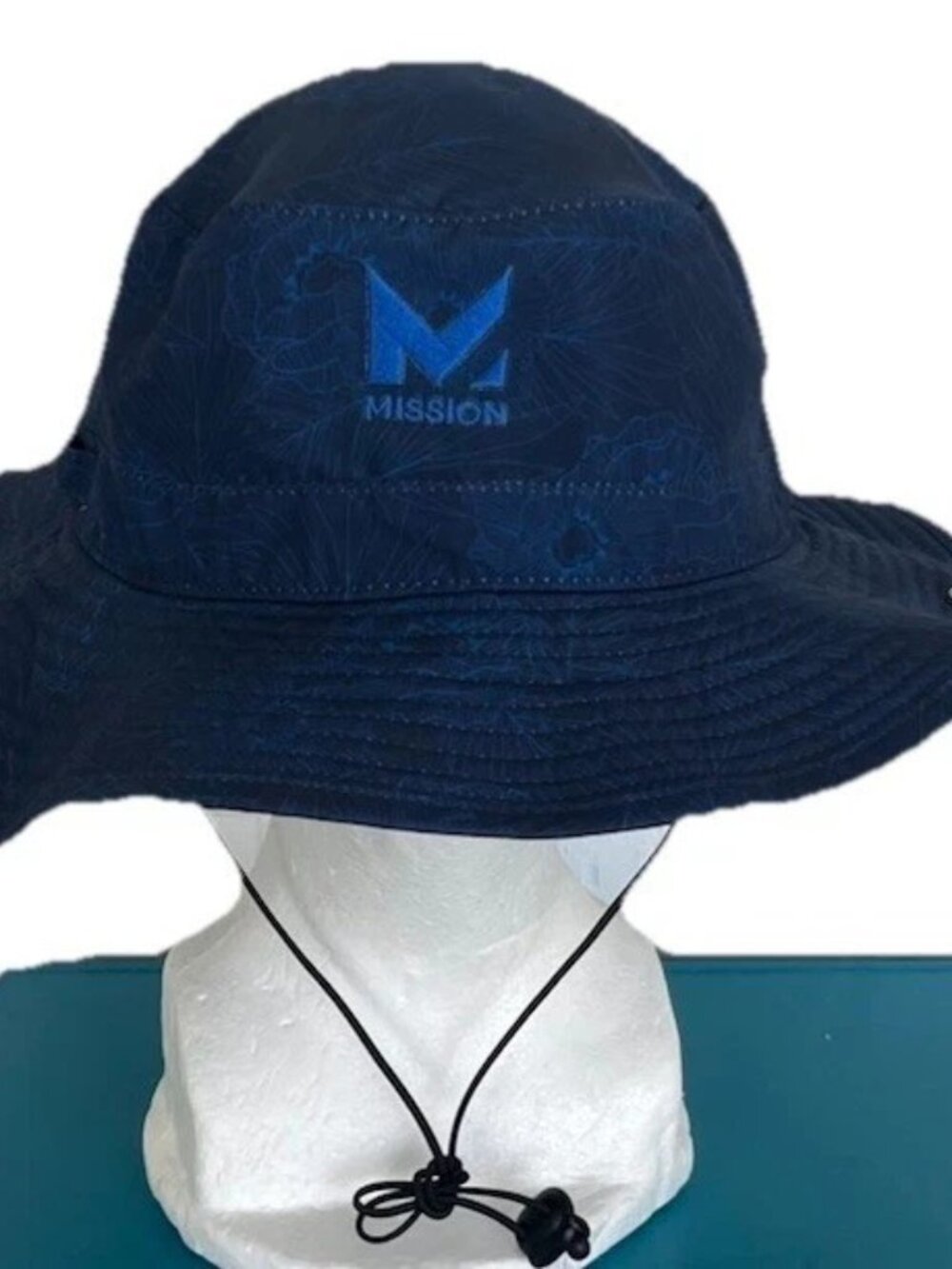 Mission Cooling Wide Brim Hat W/Side Snaps One Size UPF 50 Navy